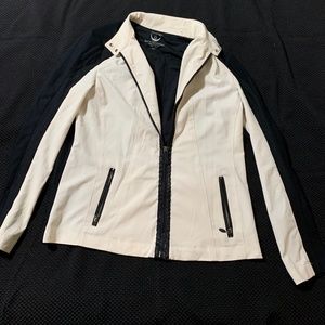 White and Black Chico's Jacket